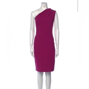 Haney One-Shoulder Knee-Length Cocktail Dress - Size 6 (feels smaller)